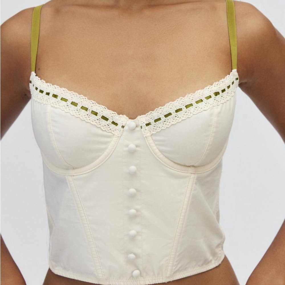Out from Under Dehlia Ribbon Trim Corset Top